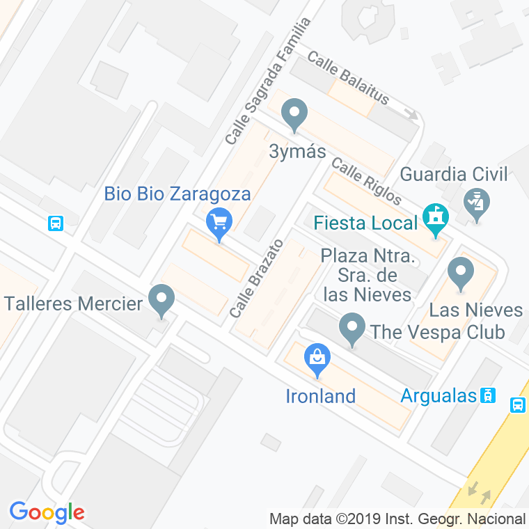 Código Postal calle Brazato en Zaragoza