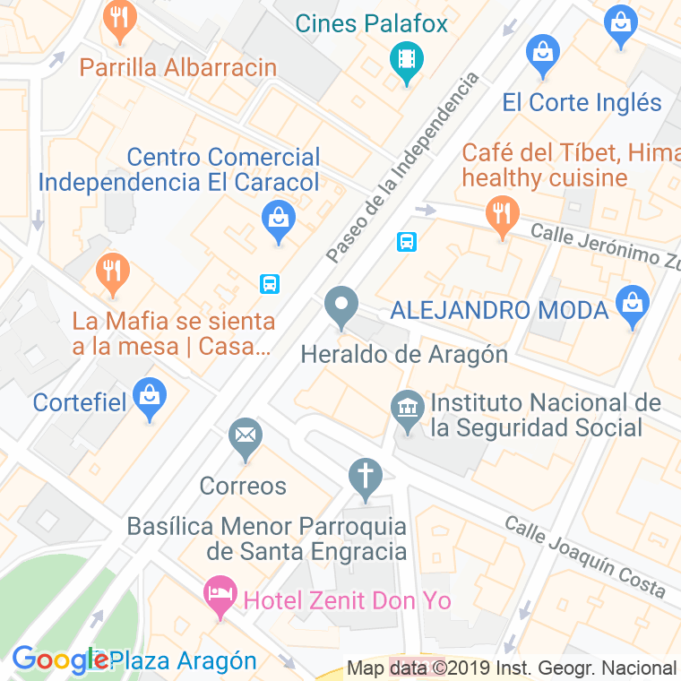 Código Postal calle Heraldo De Aragon en Zaragoza