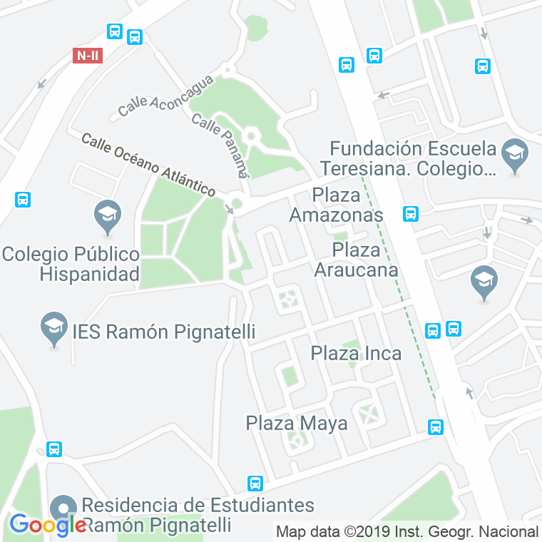Código Postal calle Mar De Plata, plaza en Zaragoza