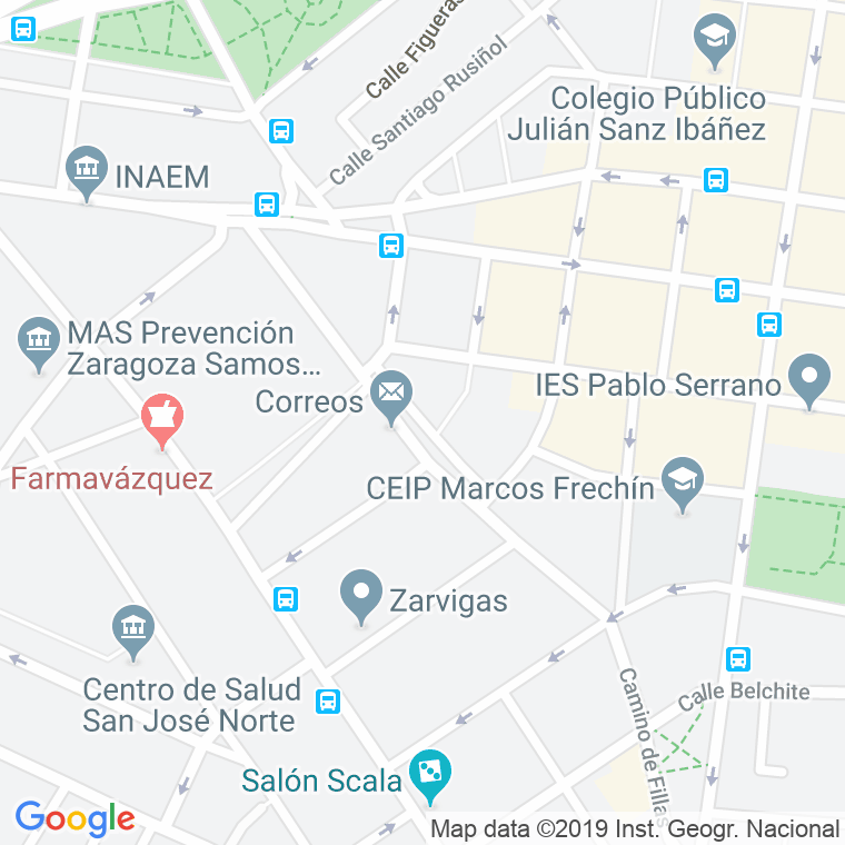 Código Postal calle Florentino Ballesteros   (Impares Del 17 Al Final)  (Pares Del 10 Al Final) en Zaragoza