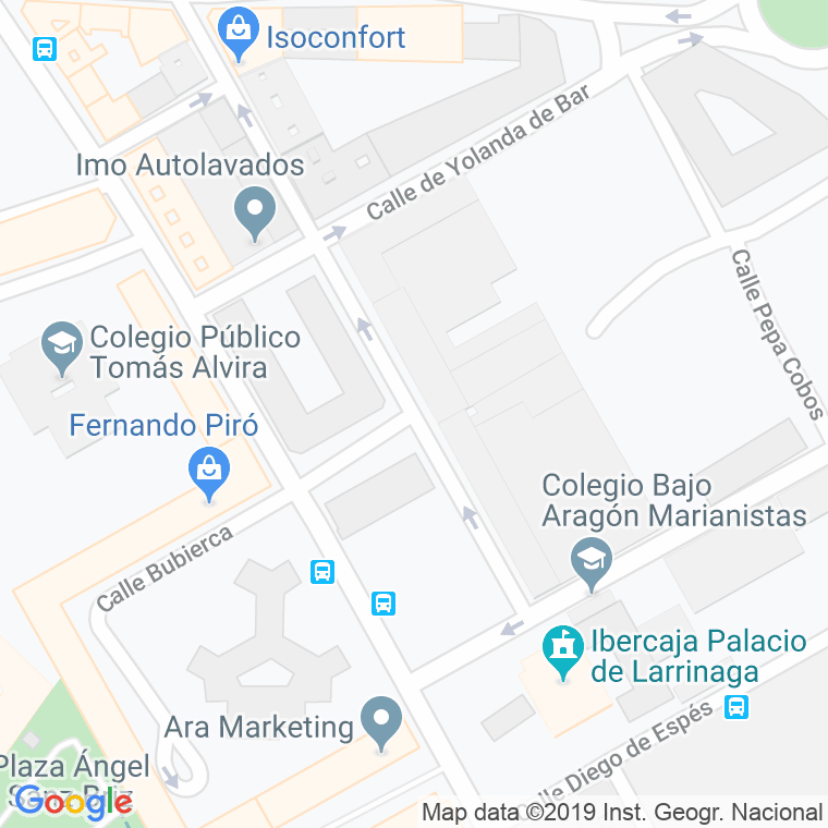 Código Postal calle Joaquin Guiral en Zaragoza