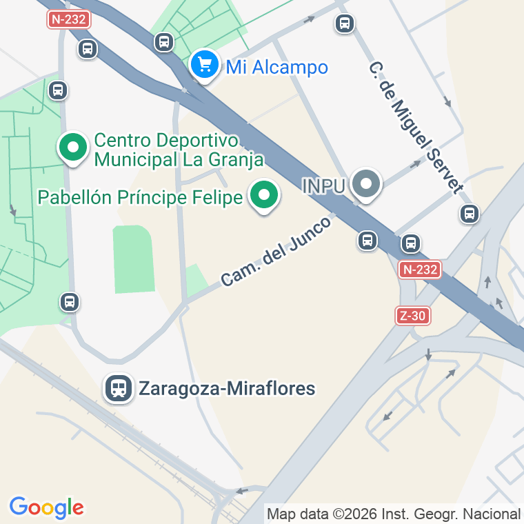 Código postal de Junco, Camino en Zaragoza