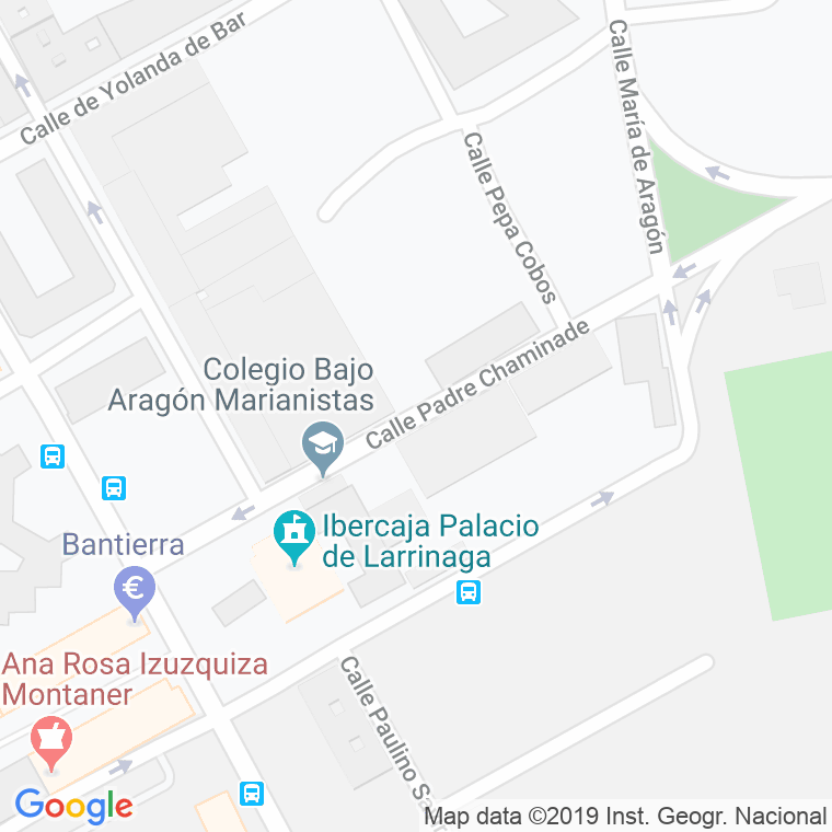 Código Postal calle Padre Chaminade en Zaragoza