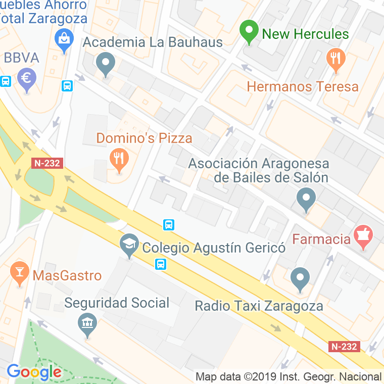 Código Postal calle Santa Cecilia en Zaragoza