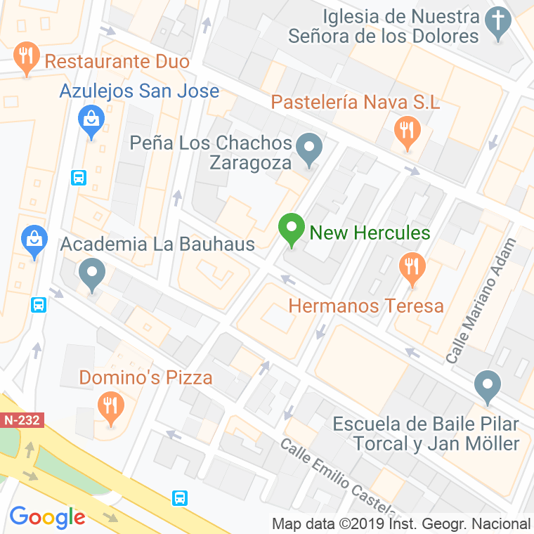 Código Postal calle Santa Rosa en Zaragoza