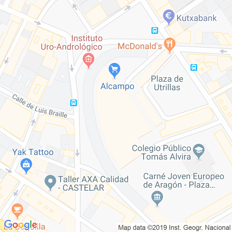 Código Postal calle Utrillas, plaza en Zaragoza