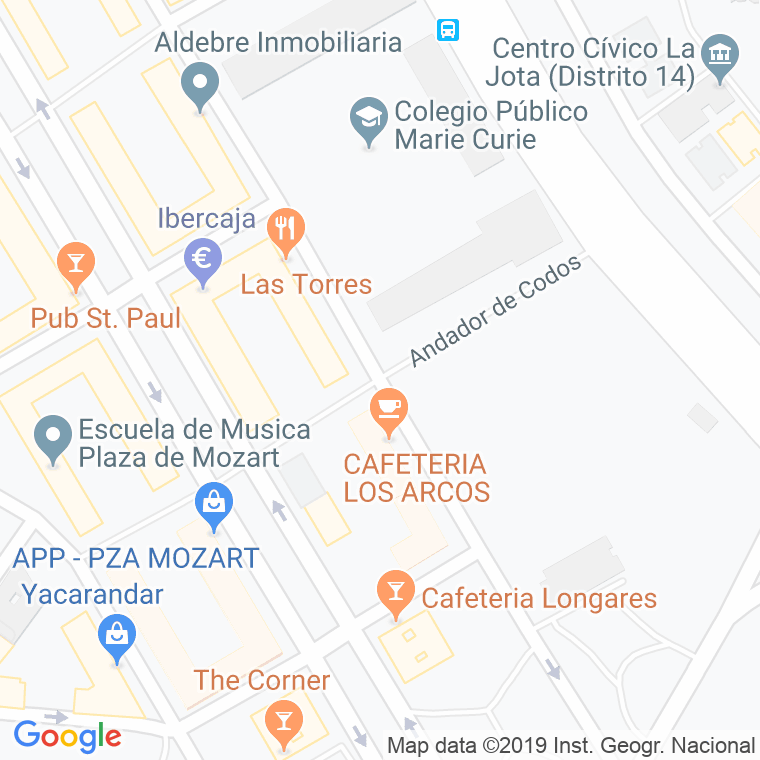 Código Postal calle Andador De Codos en Zaragoza