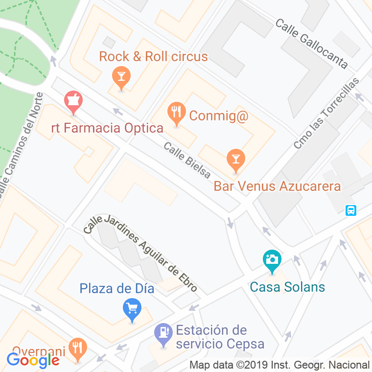 Código Postal calle Bielsa en Zaragoza