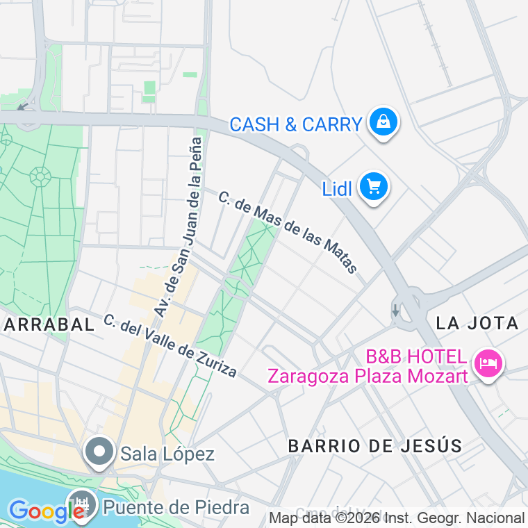 Código postal de Caminos del Norte en Zaragoza