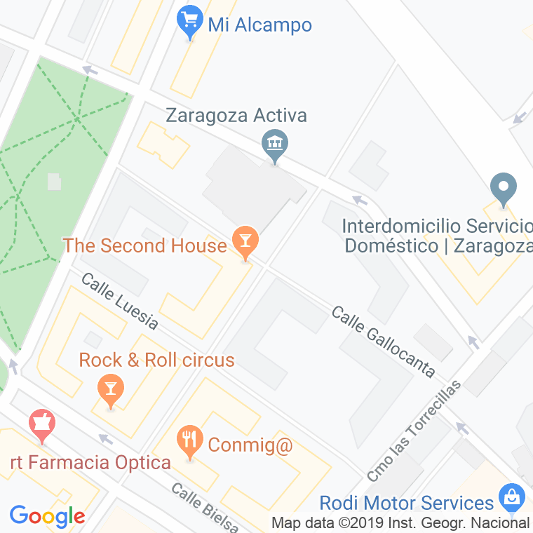 Código Postal calle Gallocanta en Zaragoza