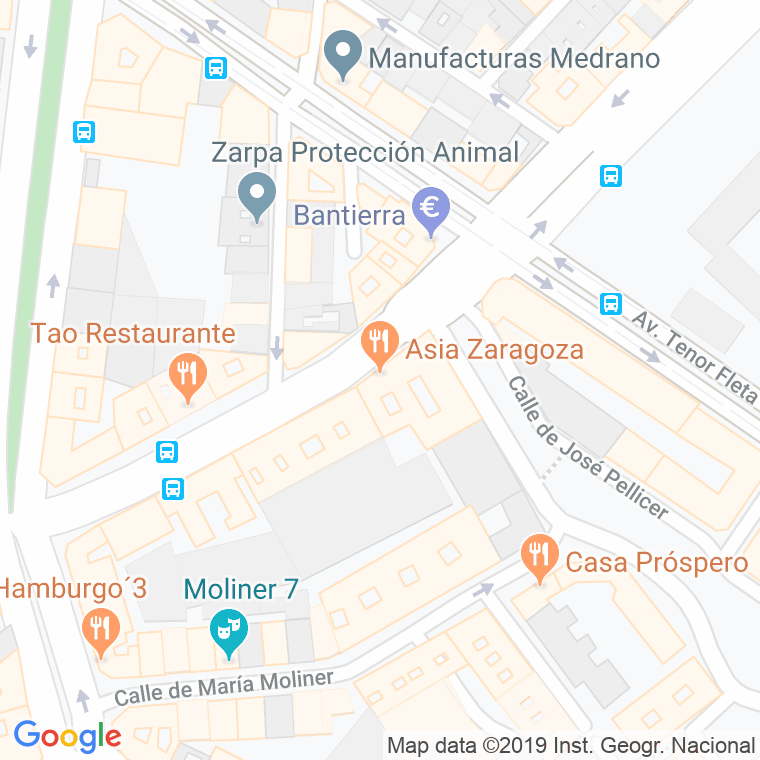 Código Postal calle Asia en Zaragoza