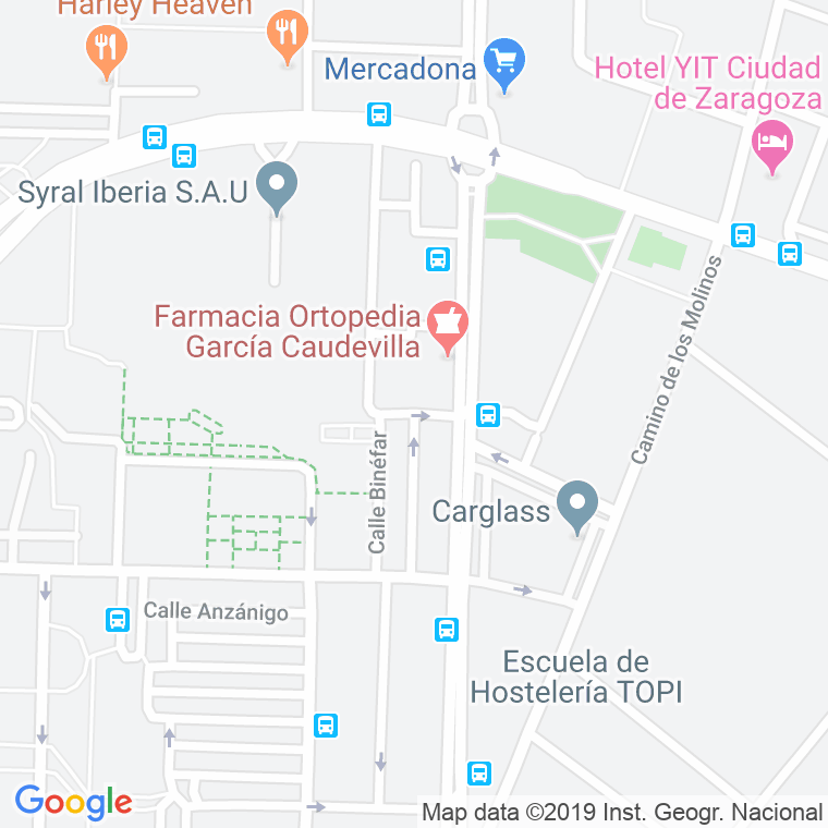 Código Postal calle Biello Aragon en Zaragoza