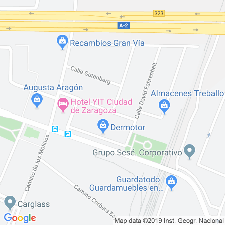 Código Postal calle Carl Benz en Zaragoza