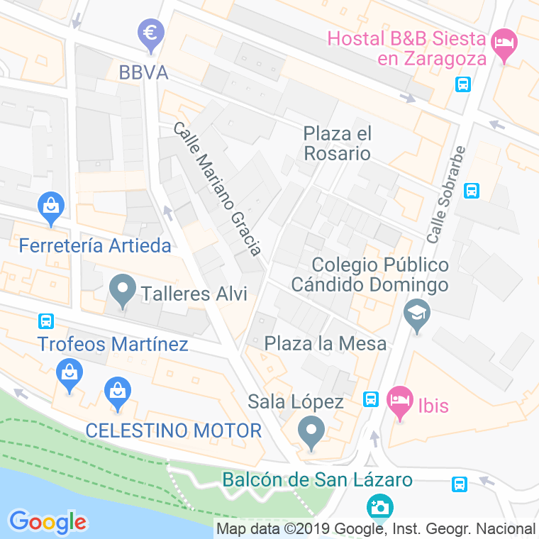 Código Postal calle Manuel Lacruz en Zaragoza