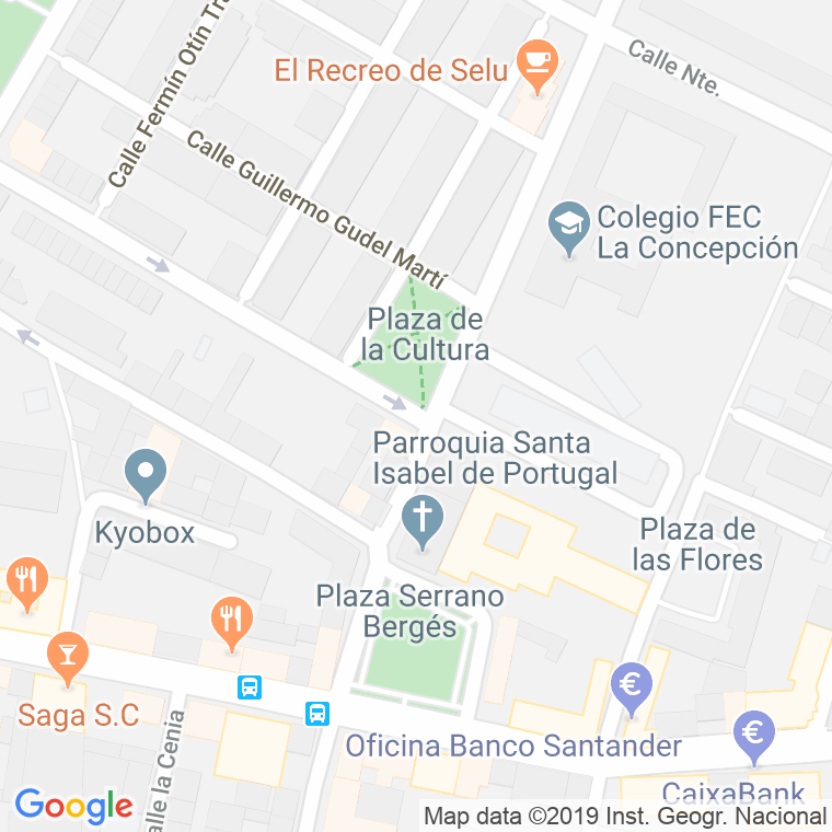 Código Postal calle Cultura, De La, plaza en Zaragoza