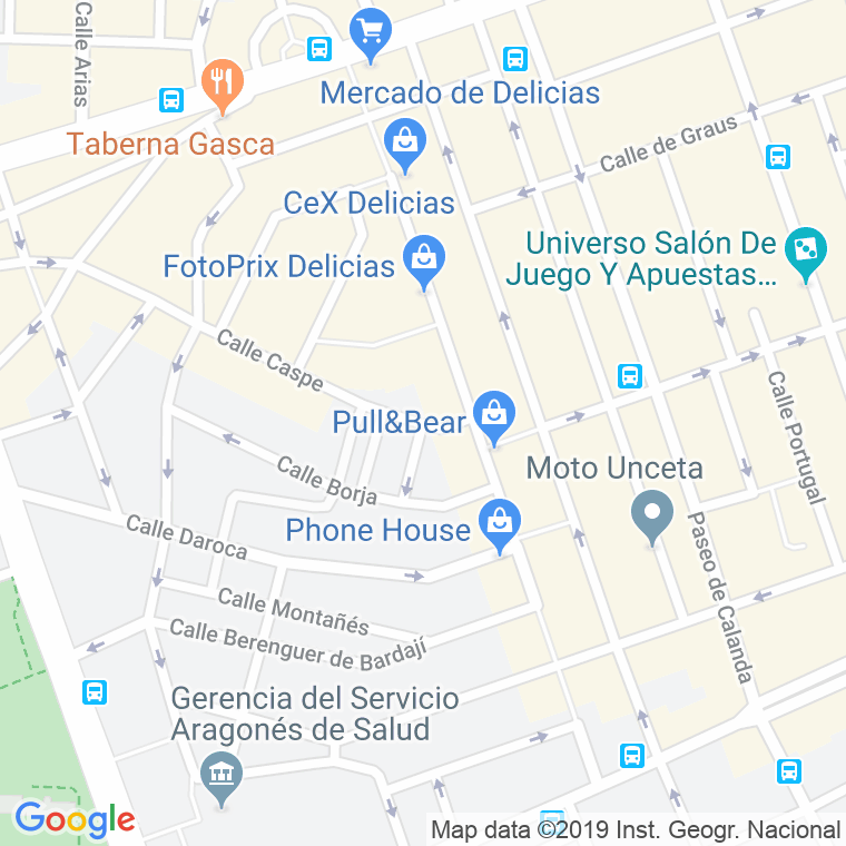 Código Postal calle Veintiseis De Junio en Zaragoza