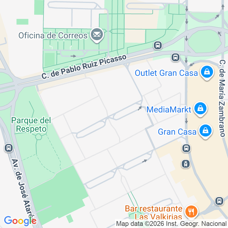 Código postal de Emilia Pardo Bazan en Zaragoza