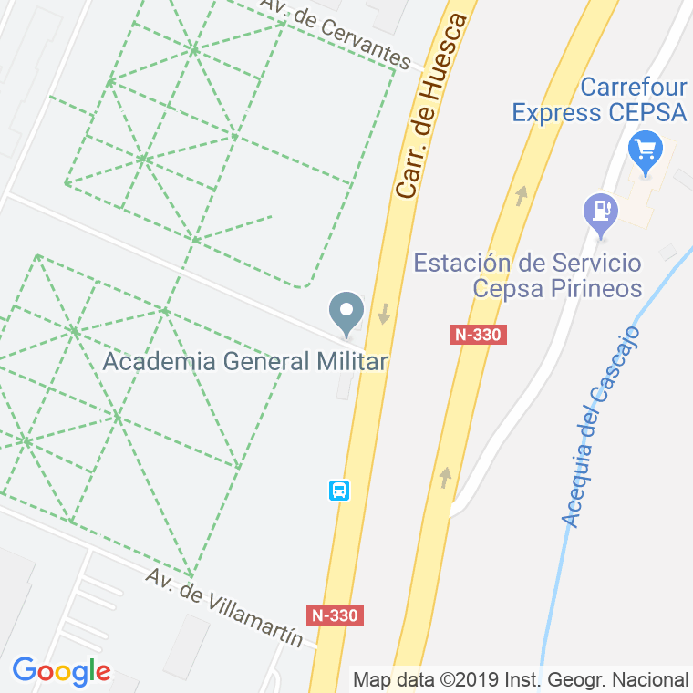 Código Postal calle Academia General Militar en Zaragoza