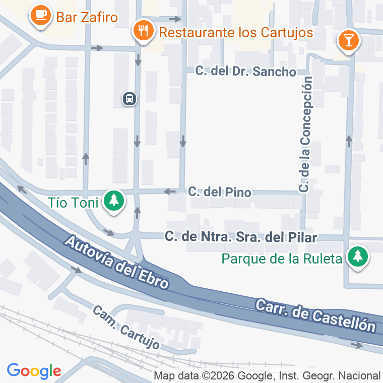 Código postal de Calle Pino (del) en Cartuja Baja