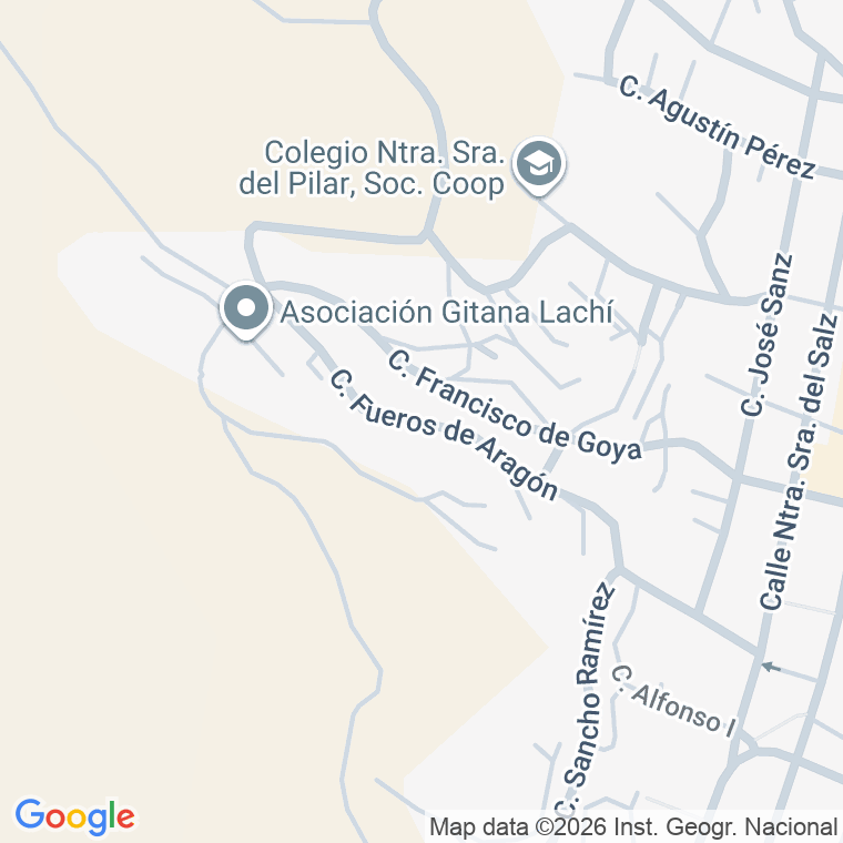 Código postal de Calle Fueros de Aragon en Zuera