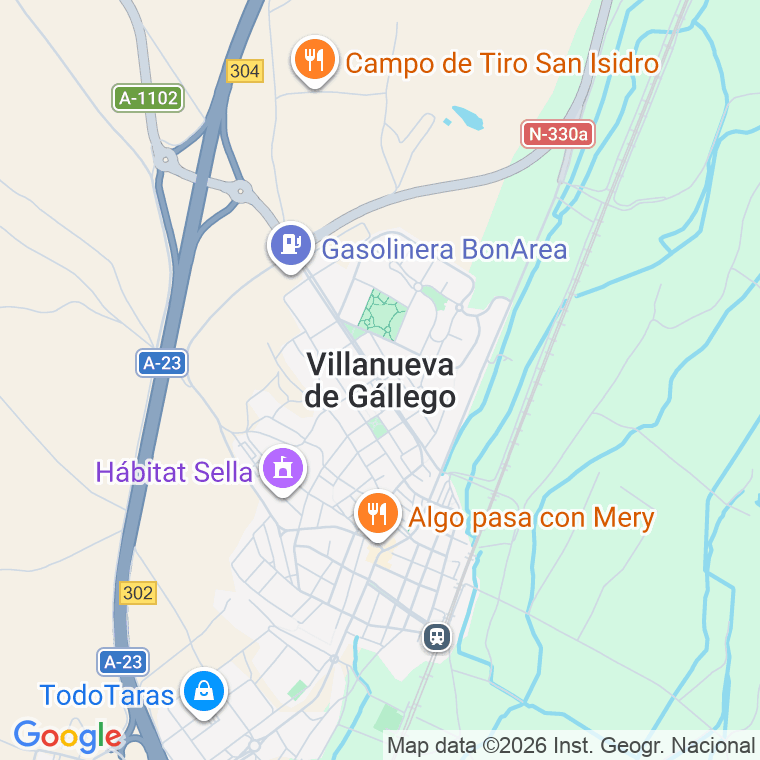 Código postal de Villanueva de Gallego en Zaragoza