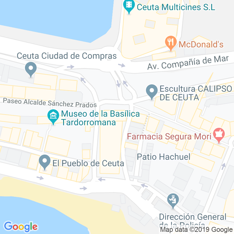Código Postal calle Abastos Central, De, mercado en Ceuta