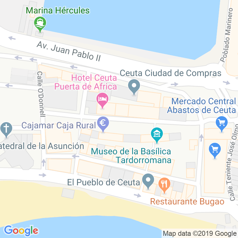 Código Postal calle Alcalde A. L. Sanchez Prados, Del, paseo en Ceuta