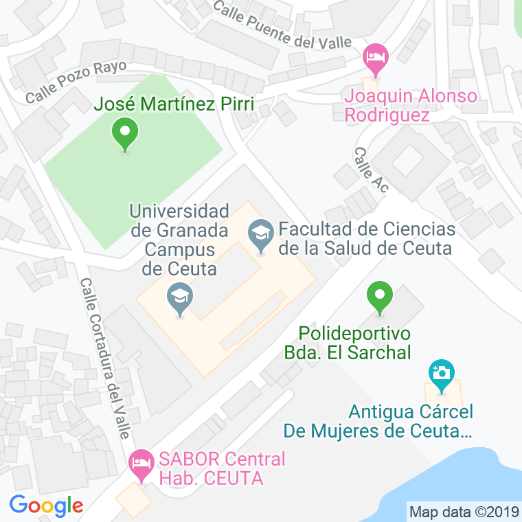 Código Postal calle Barrio De La Salud en Ceuta