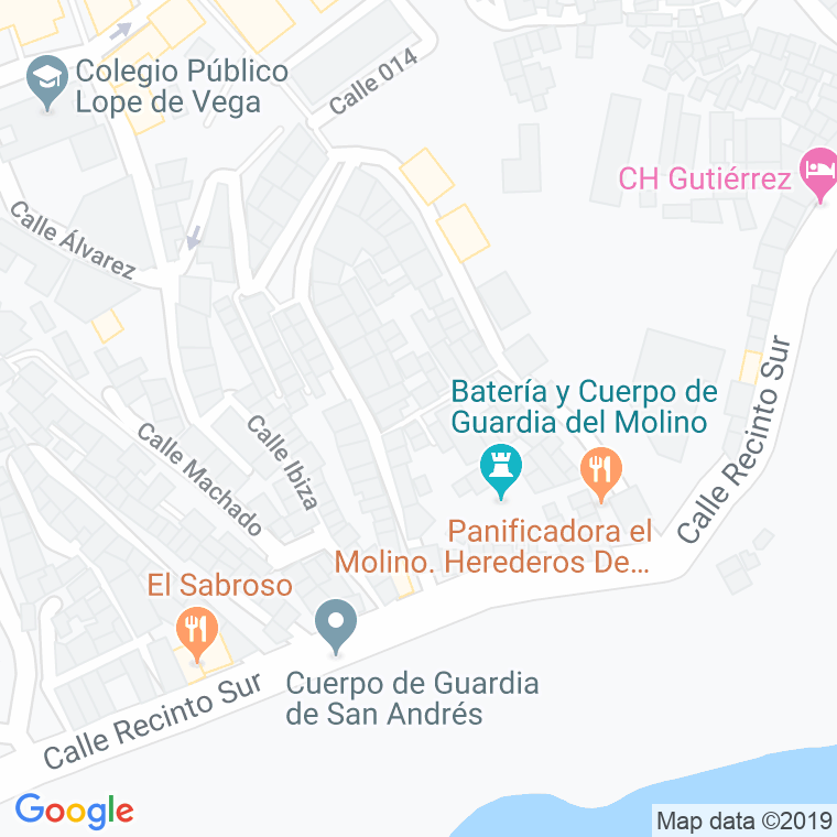 Código Postal calle Calatayud, pasaje en Ceuta