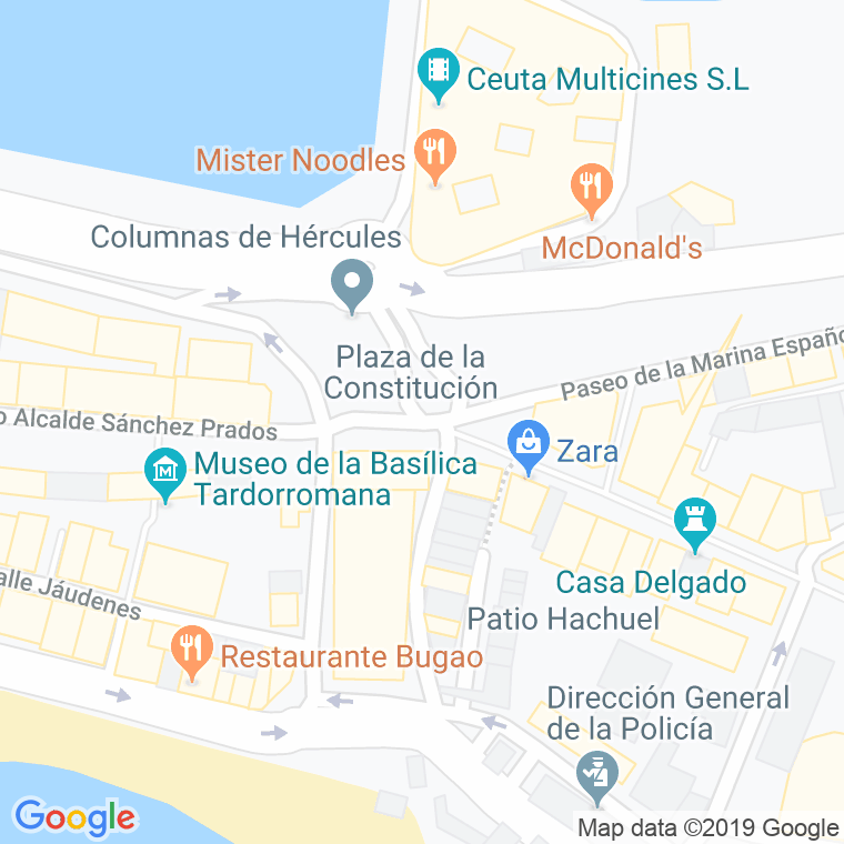 Código Postal calle Constitucion, De La, plaza en Ceuta