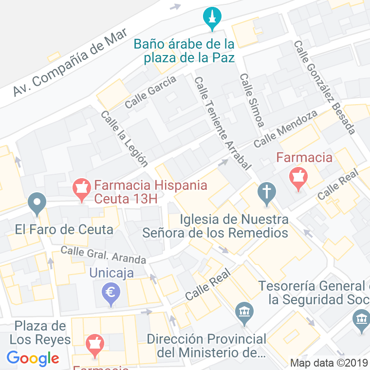 Código Postal calle Fernandez en Ceuta