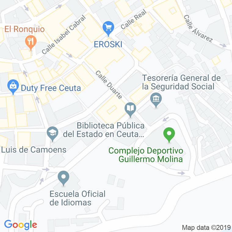 Código Postal calle Huerta De Rufino en Ceuta