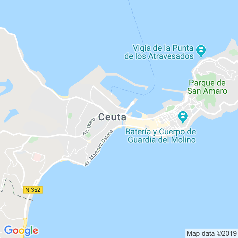 Código Postal calle Jardines De Capitan Ramos en Ceuta