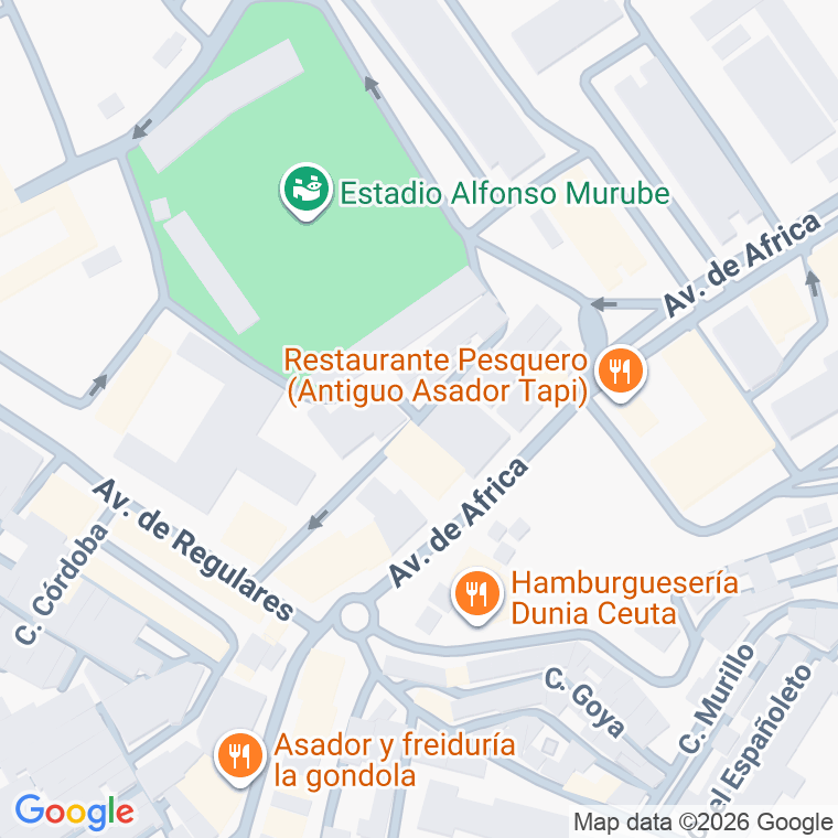 Código postal de Calle Fco Leria y Ortiz Saracho en Ceuta