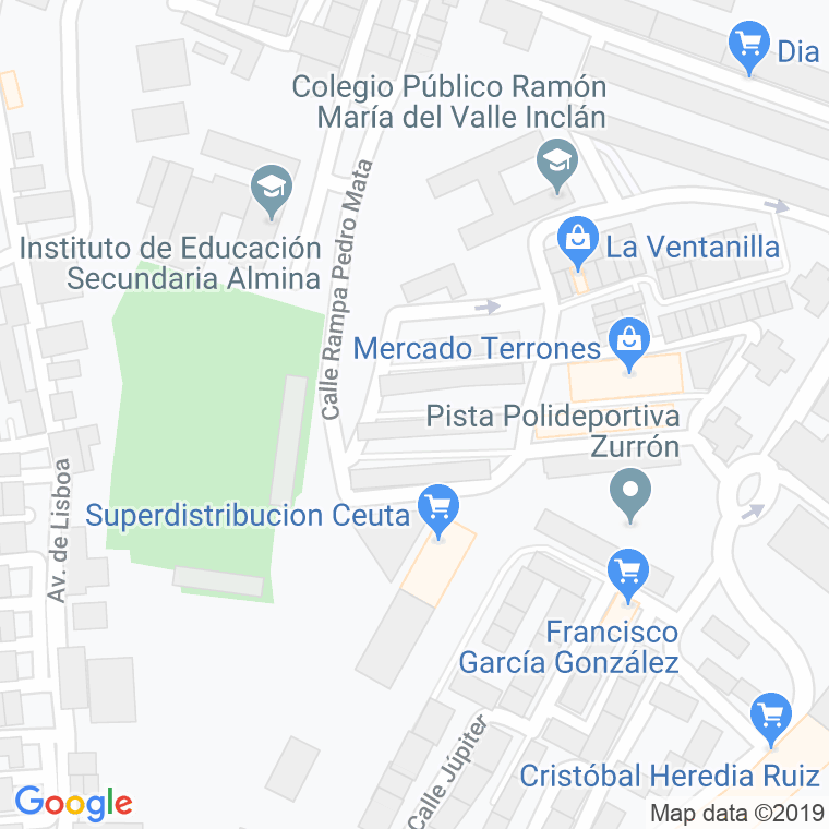 Código Postal calle Alfonso Viii en Ceuta