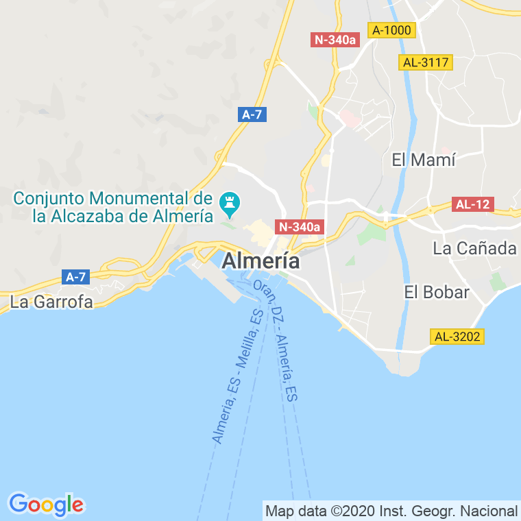 Código Postal calle Almeria en Ceuta