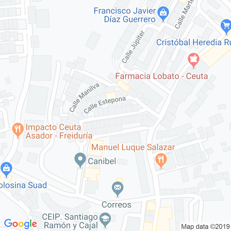 Código Postal calle Aymat Gonzalez en Ceuta