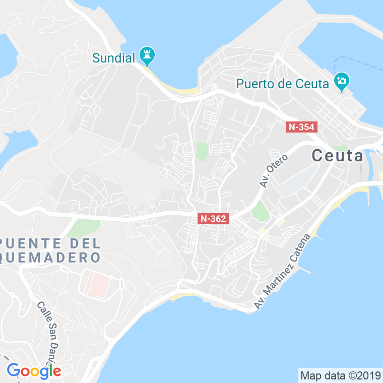 Código Postal calle Barriada La Almadraba (Grupos General Orgaz) en Ceuta