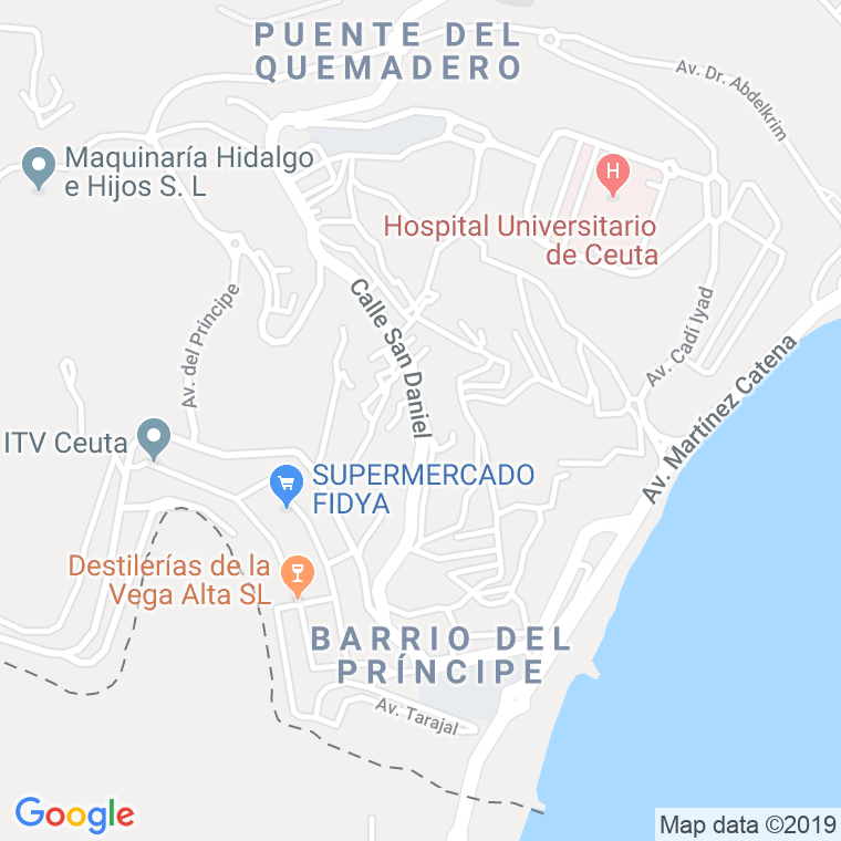 Código Postal calle San Daniel en Ceuta