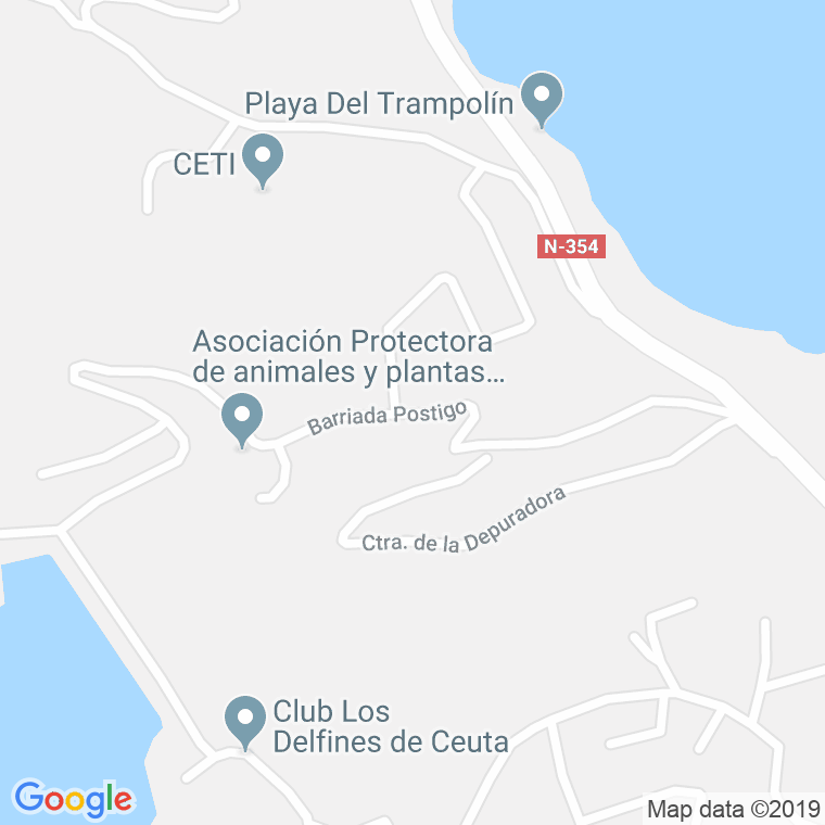 Código Postal calle Barriada Postigo, carretera en Ceuta