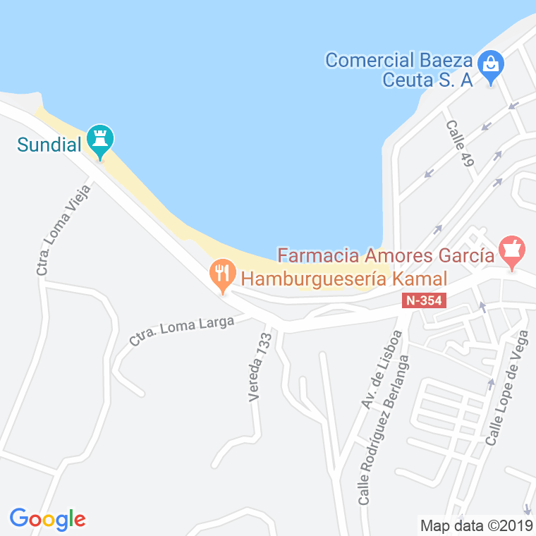 Código Postal calle Benitez, De, playa en Ceuta