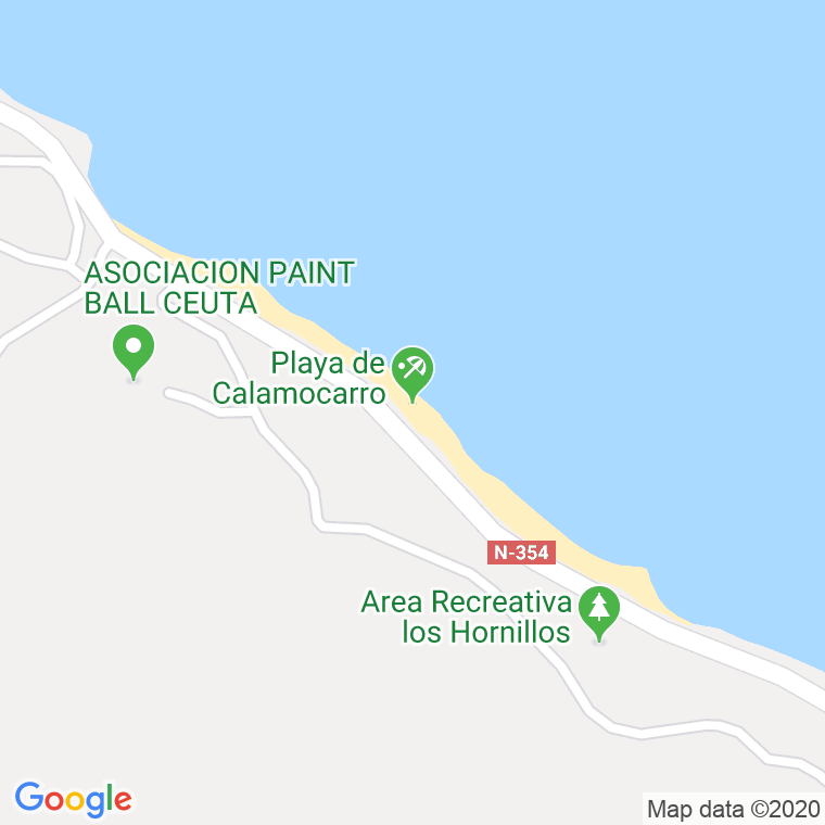 Código Postal calle Calamocarro en Ceuta