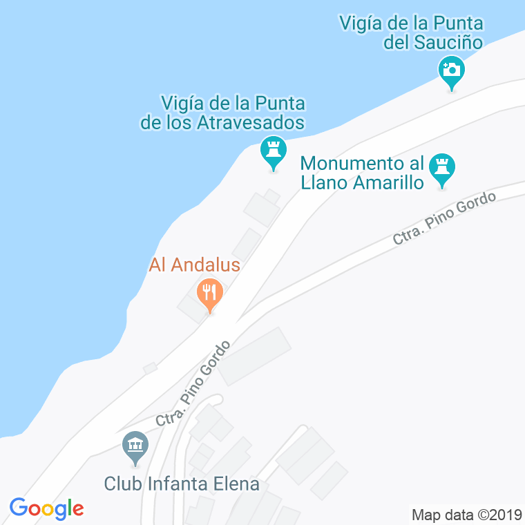 Código postal de Pino Gordo en Ceuta