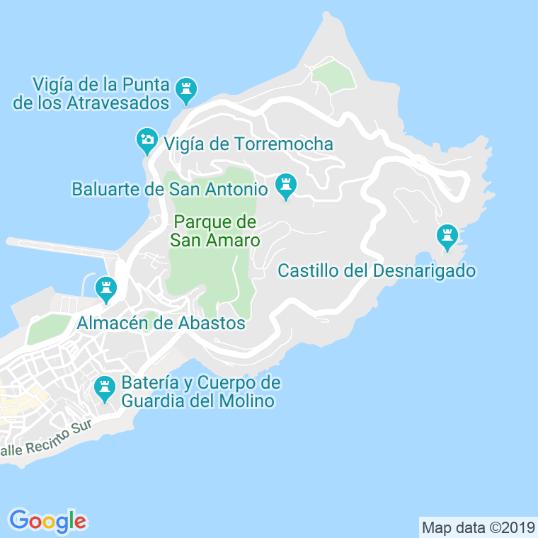 Código postal de Potabilizadora, Carretera en Ceuta