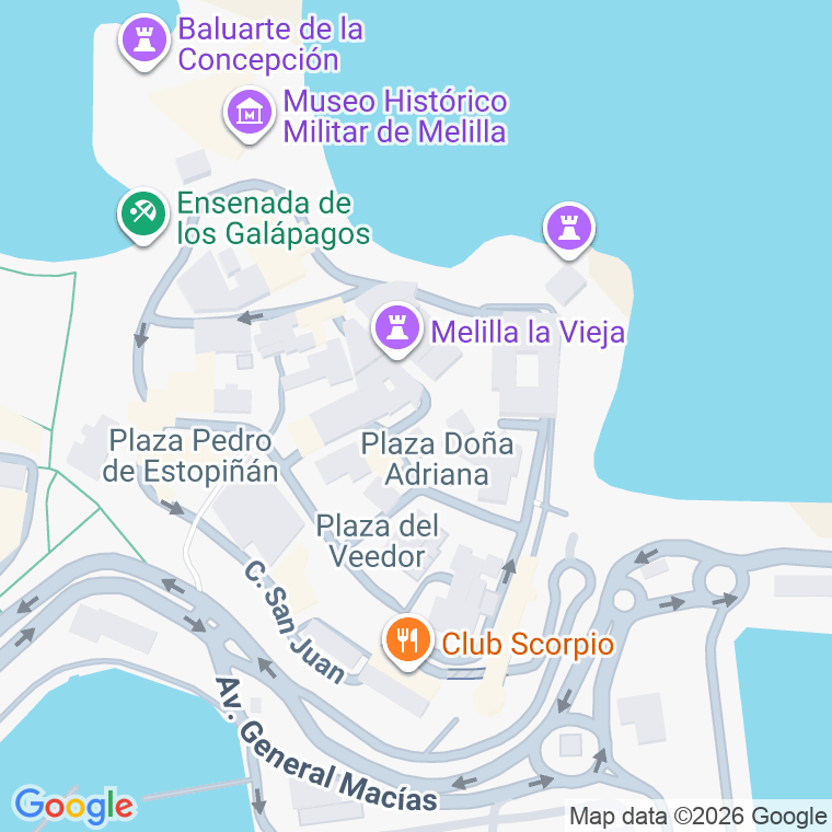 Código postal de Doña Adriana, Plaza en Melilla