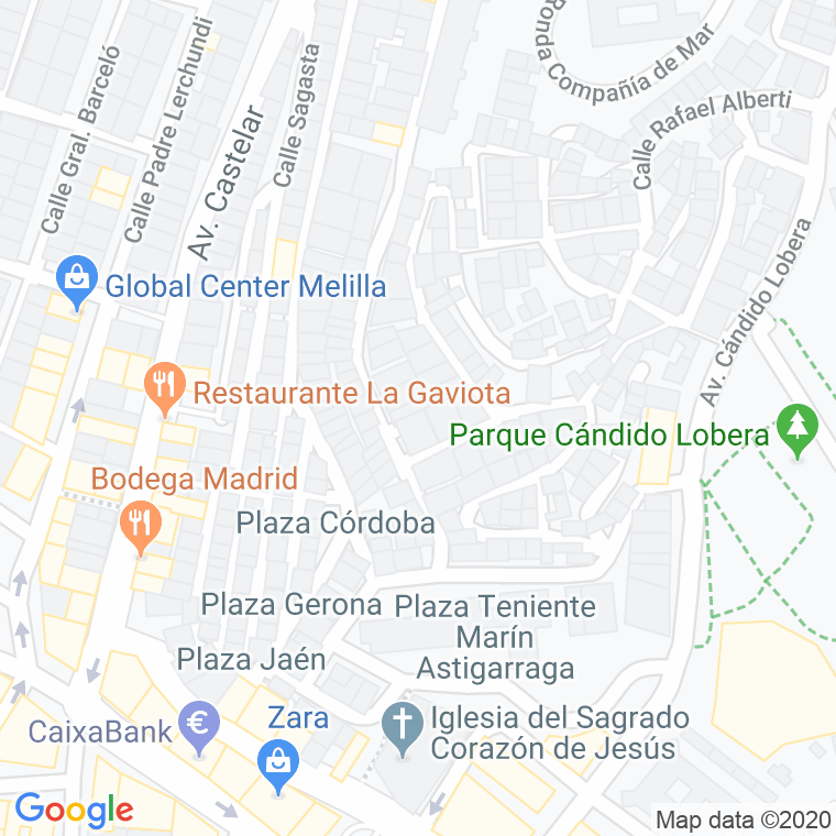 Código Postal calle Federico Garcia Lorca en Melilla