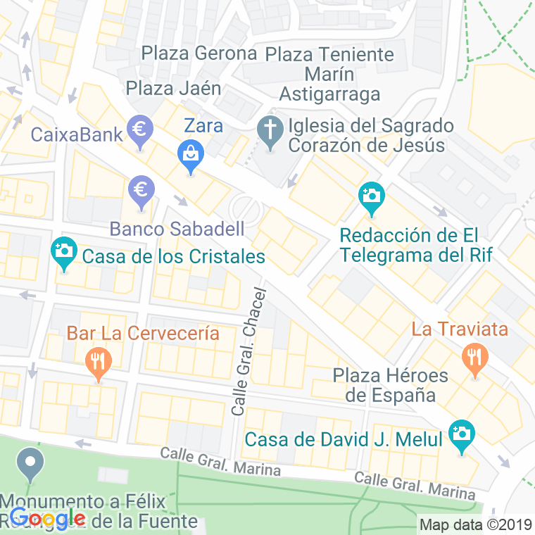 Código Postal calle Juan Carlos I, Rey, avenida en Melilla