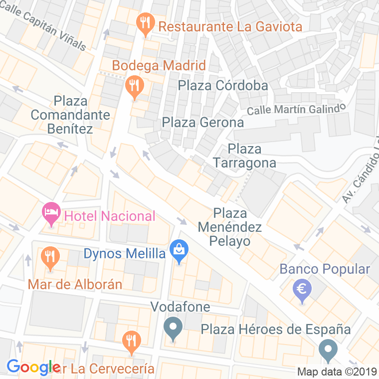 Código Postal calle Lopez Moreno en Melilla
