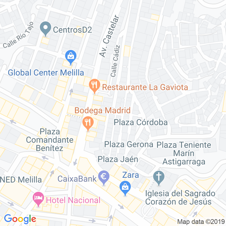 Código Postal calle Murcia en Melilla