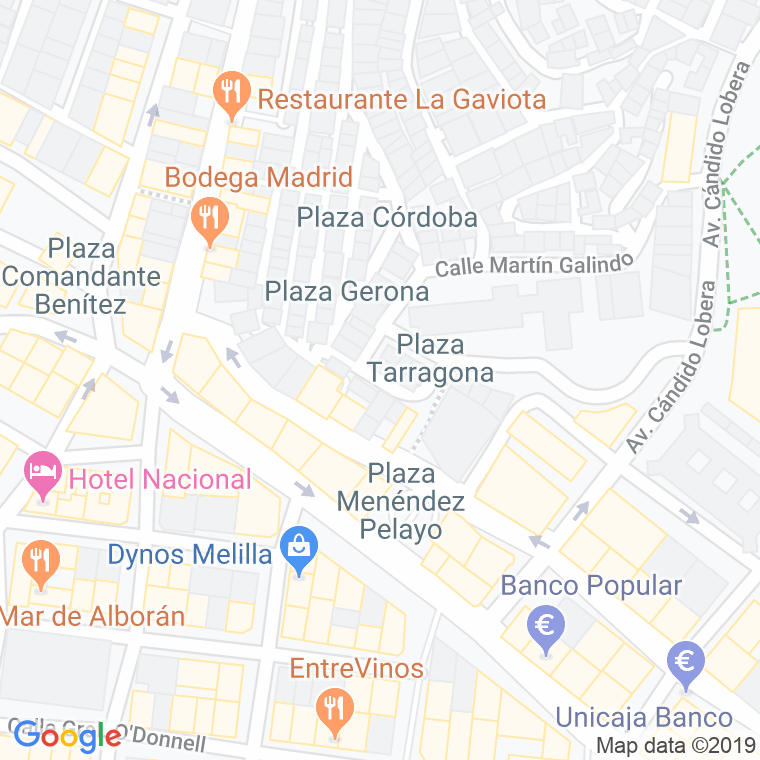 Código Postal calle Tarragona en Melilla